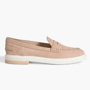 Tod's Gommino Suede Slip On Round Toe Loafers Light Blush Women's Size EU 37